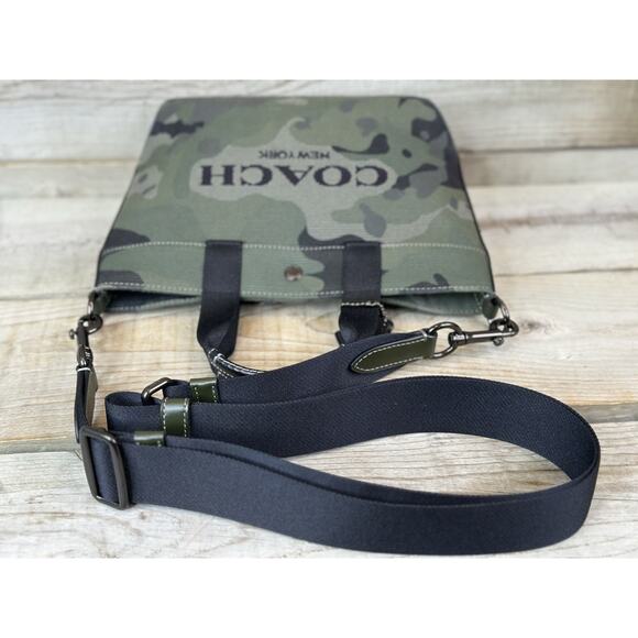 HTF! COACH Tote 20 Camo Print In Green C9974 Small Mini Crossbody PRISTINE! - Picture 6 of 7